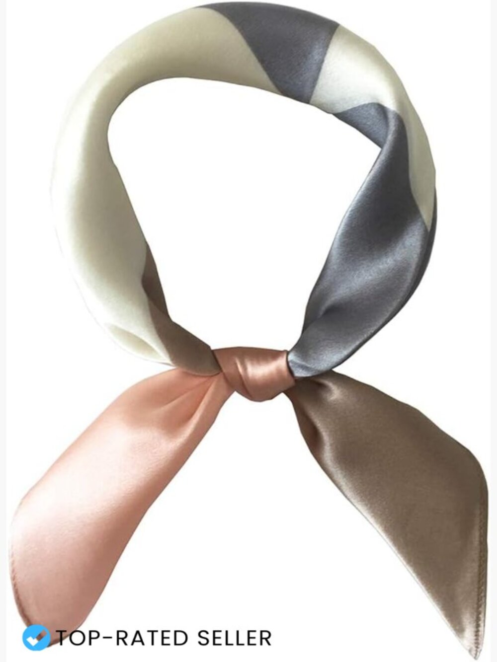 100% Mulberry Silk Square Scarf - Lightweight Satin Head Wrap - Fashion Neck